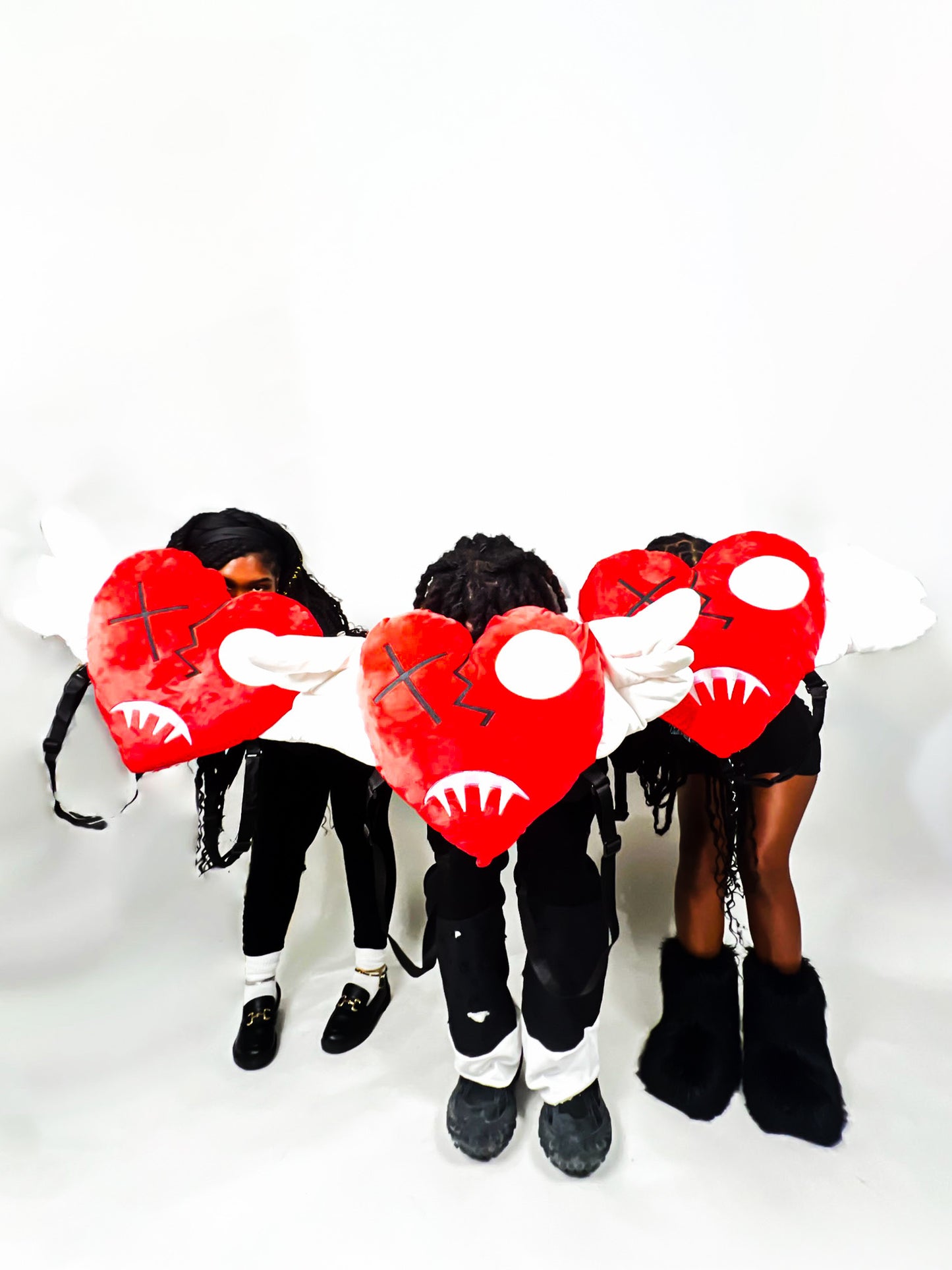 Vampire heart plush bag