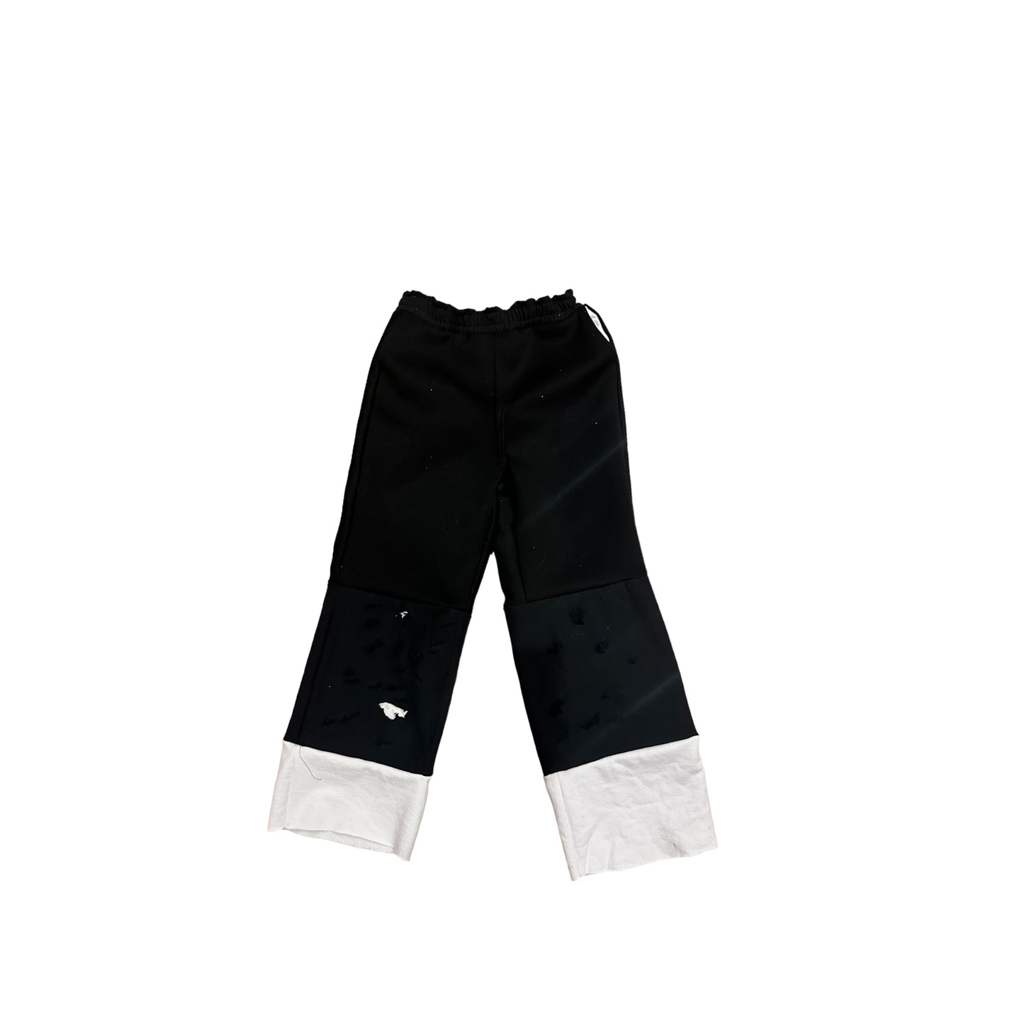 Hybrid distressed sweatpants