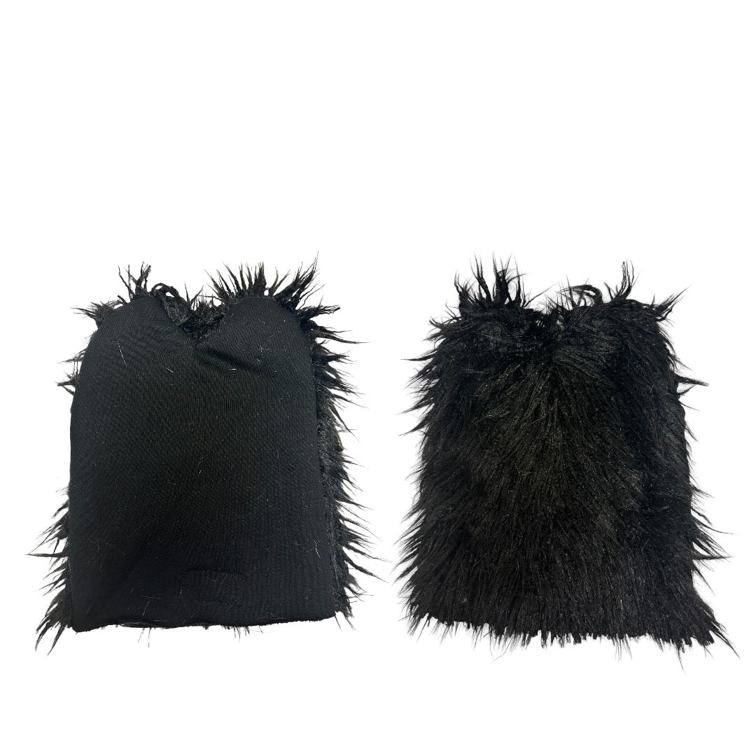 Hybrid bat ear shaggy faux fur beanie