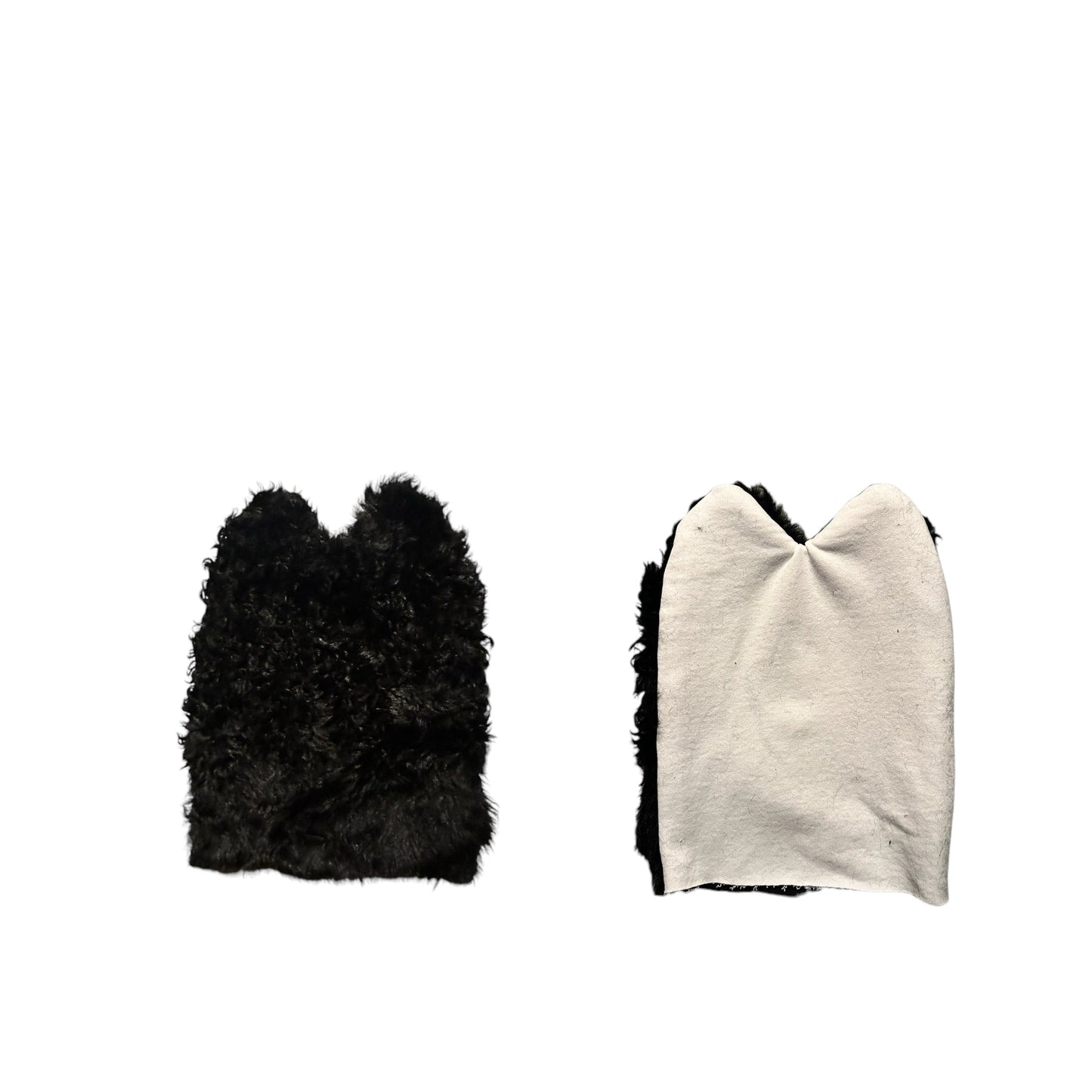 Lamb fur hybrid bat ear beanie