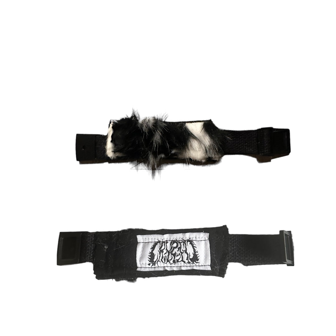 Leopard print faux fur bracelet