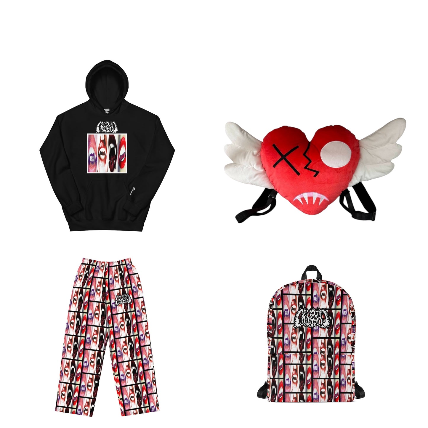 Vampire bundle hoodie + pants + backpack + plush bag