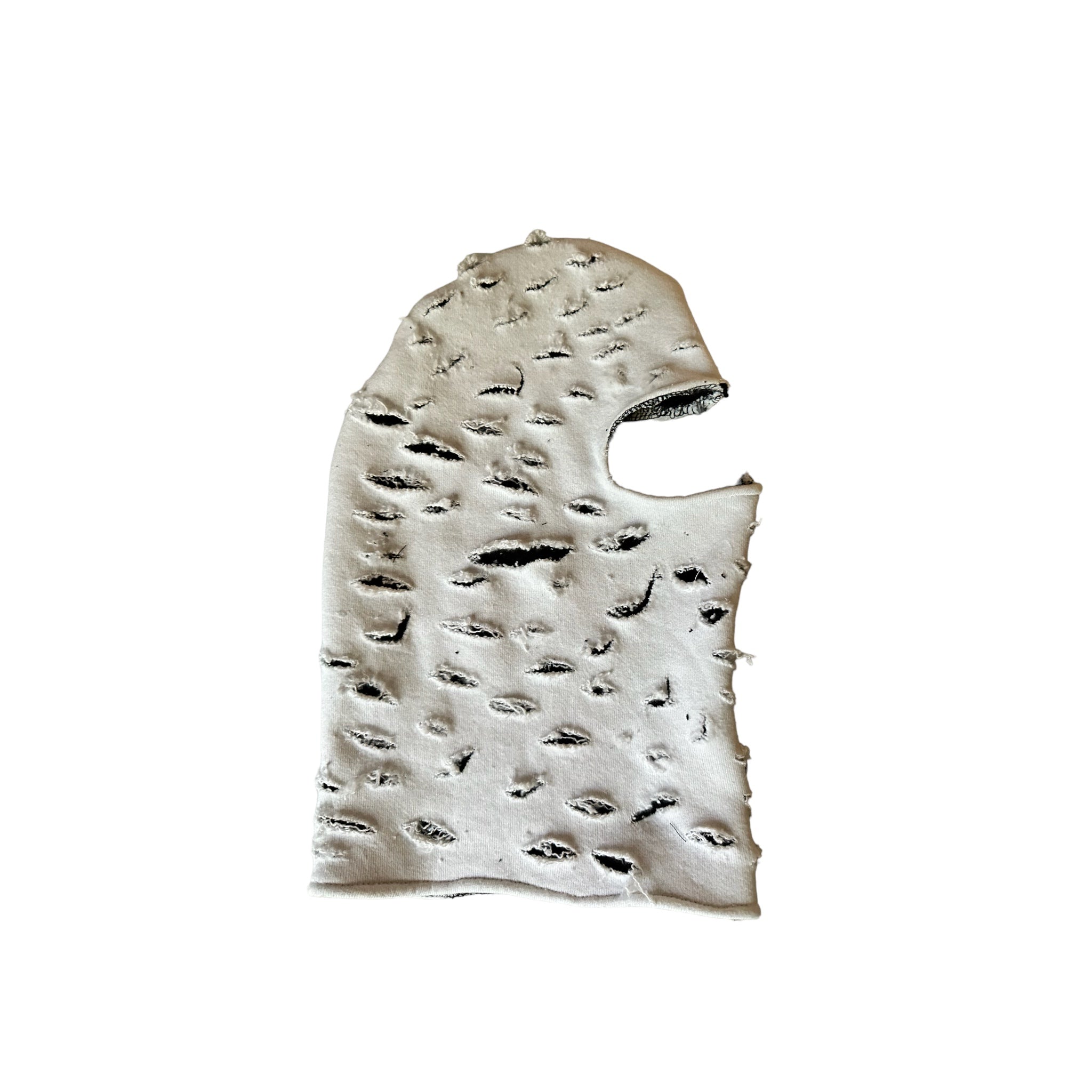 Double layered distressed skimask