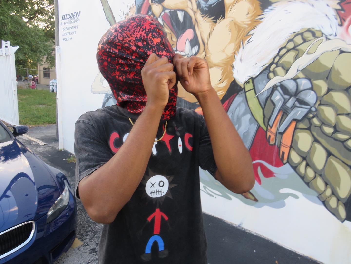 Red Splatter Skimask