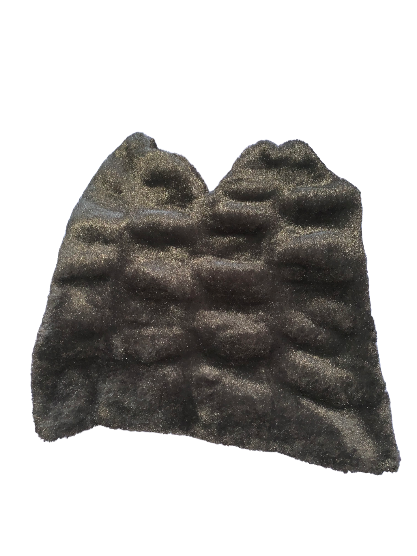 Bat ear ruched fur skully