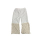 Hybrid distressed French terry cotton pants