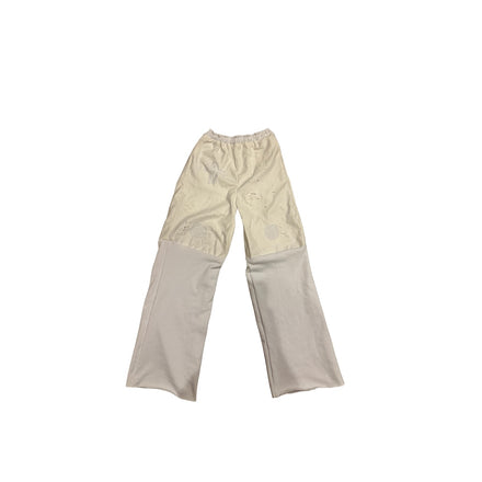 Distressed Patch Hybrid Denim Sweatpants