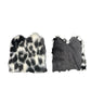 Hybrid leopard print bat ear faux fur beanie