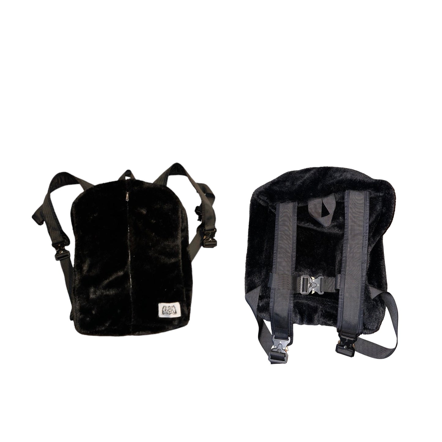 Rabbit fur backpack
