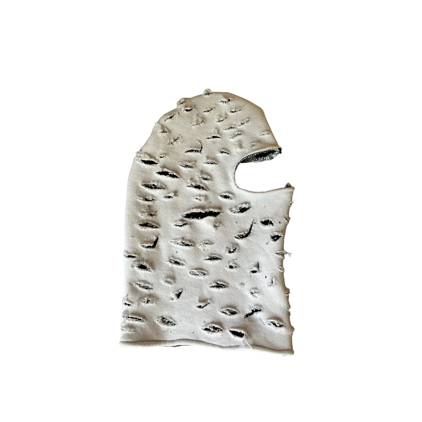 Double layered distressed skimask
