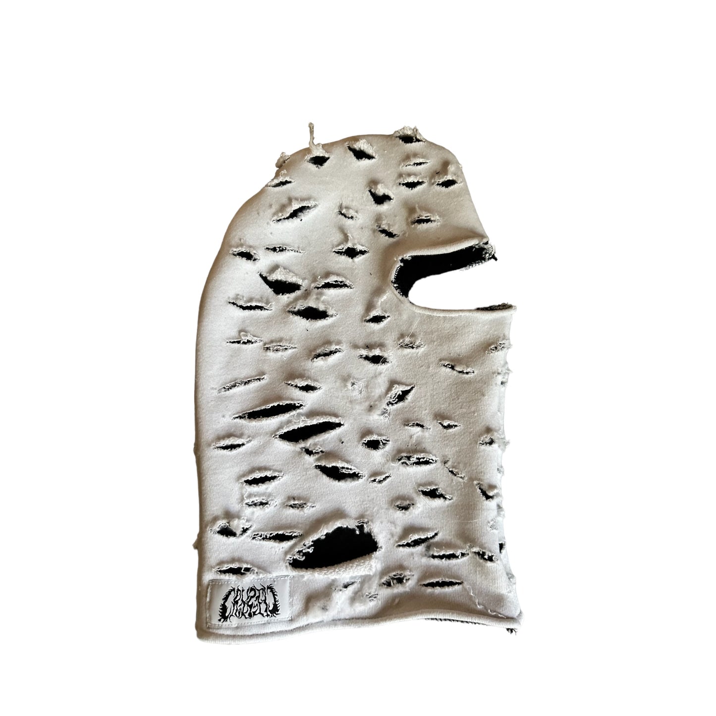 Double layered distressed skimask