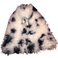 White & black fur mask