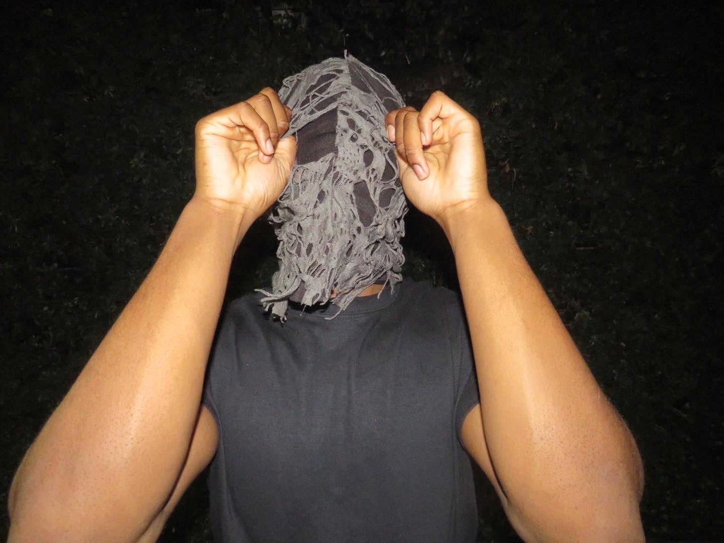 Grey Distressed Skimask