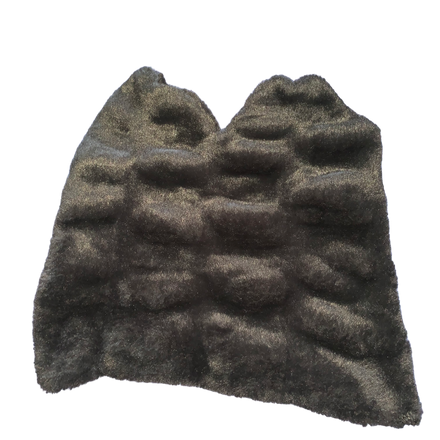 Bat ear ruched fur skully