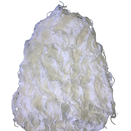 White distressed mask