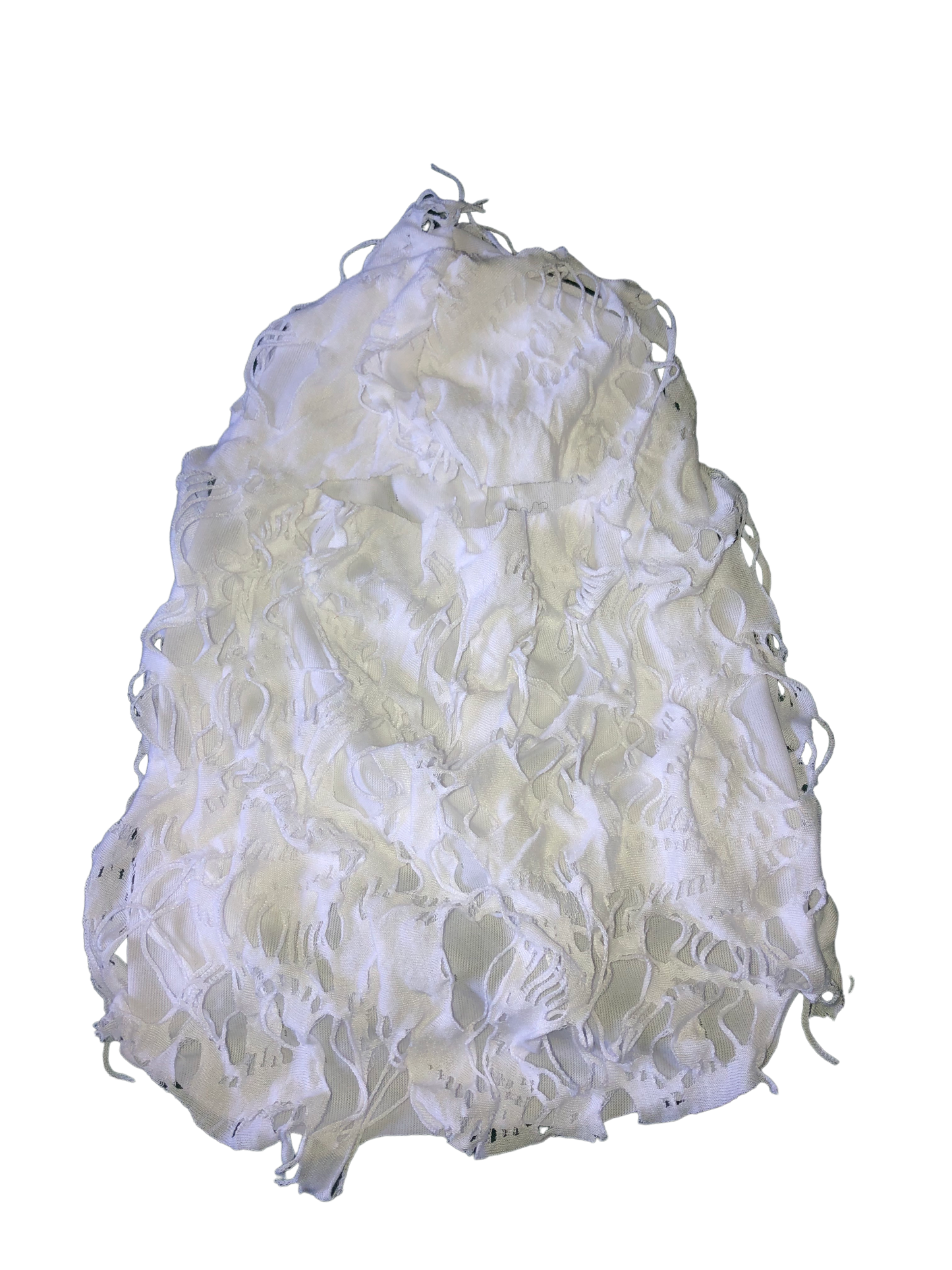 White distressed mask